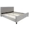 Flash Furniture King Size Lt Gray Fabric Platform Bed & Mattress HG-BM10-28-GG - alternate 7